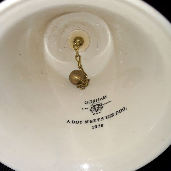 1979 Norman Rockwell "A Boy Meets His Dog" Bell - Picture 3 of 3